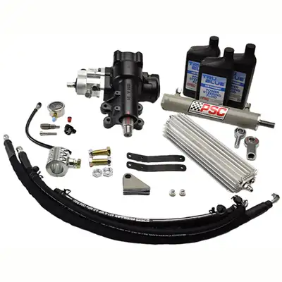 PSC Motor Sports Cylinder Assist Steering Kit weld-on 6.75 afm axle no tie rod clamp Gladiator JTWrangler EHPS