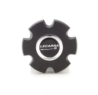 Lokar Horn Button; Fits w/TransAm Wheel Steering; Billet Aluminum; Single Contact; w/Lecarra Logo; Black;