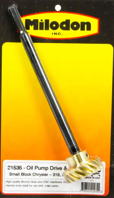 Milodon Bronze Oil Pump Drive Gear & Shaft - SBM