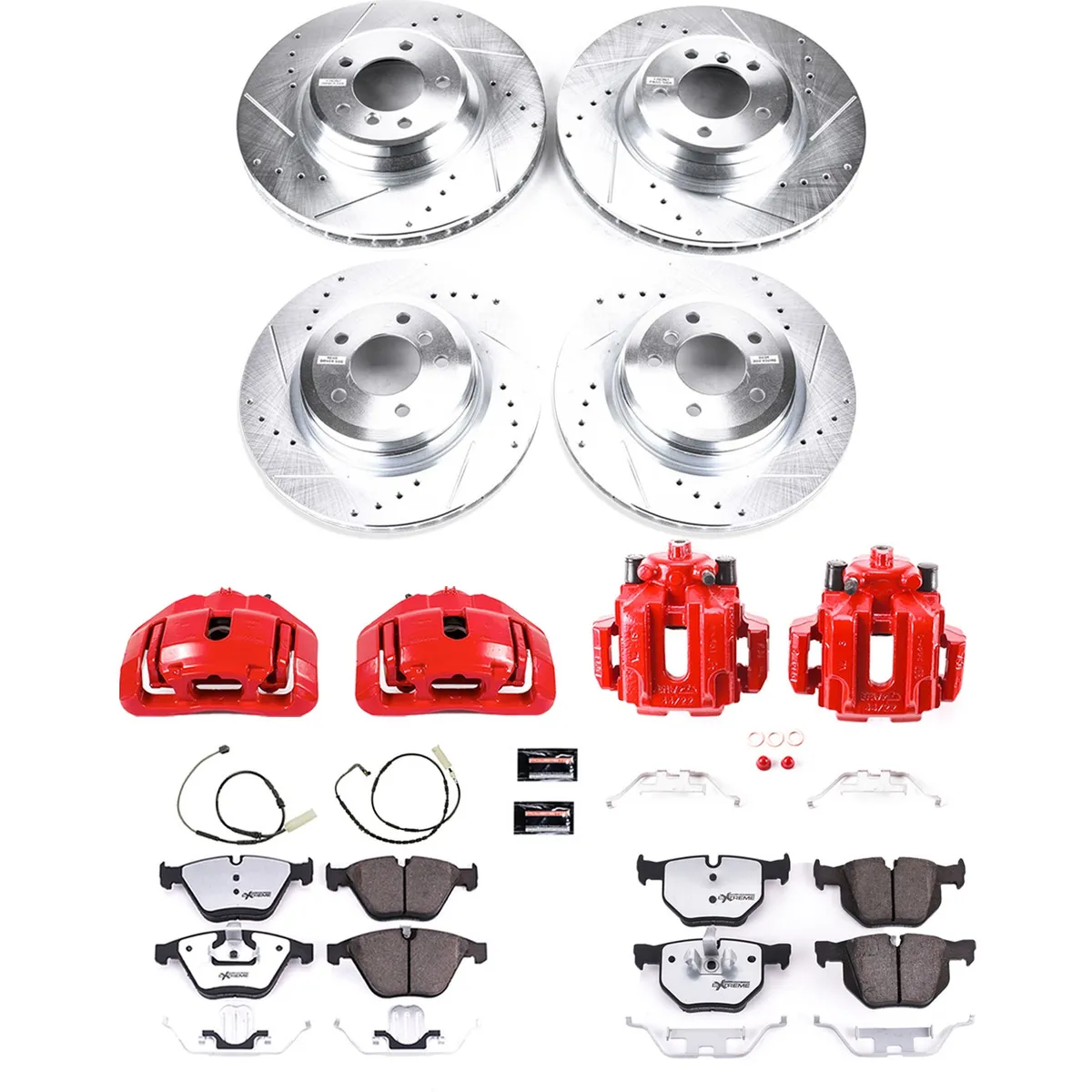 Z26 Street Warrior Upgrade Kit: Drilled/Slotted Rotors; Carbon-Fiber Ceramic Pads; Pad Sensors; Powder Coated Calipers product image
