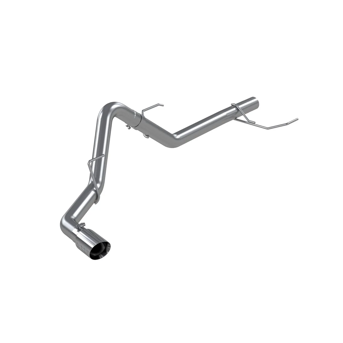 Armor Pro Resonator Back Exhaust System; 3 in.; Single Side Exit; T304 Stainless Steel; 4 in. Dual Wall Tips; product image