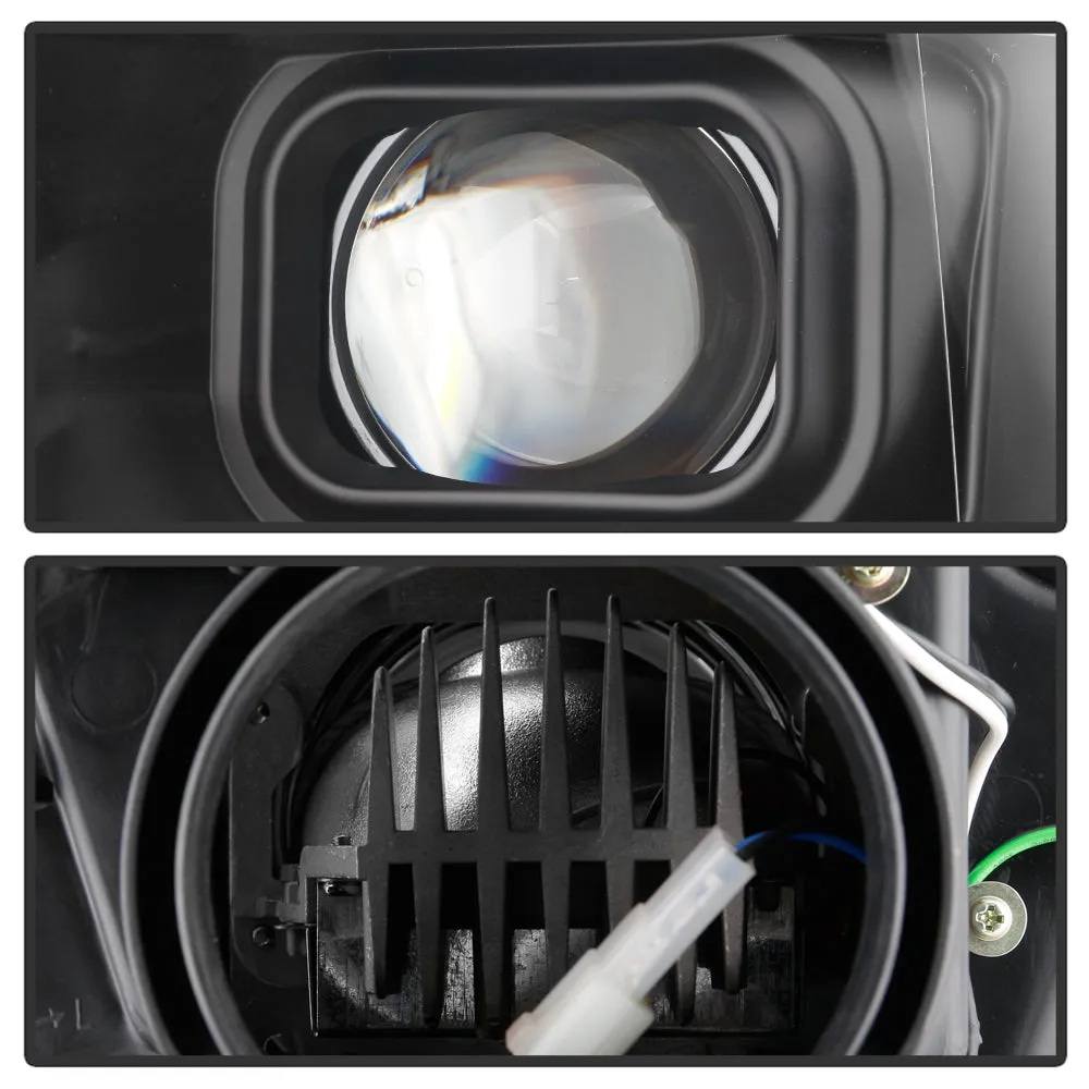 ( Spyder Platinum ) Ford F150 2015-2017 Halogen Model Only ( do Not Fit Factory LED Model ) High-Power LED Module (Low Beam) Equipped Headlights - Black - Low Beam: LED (Included) - High Beam: - Turn Signal: product image