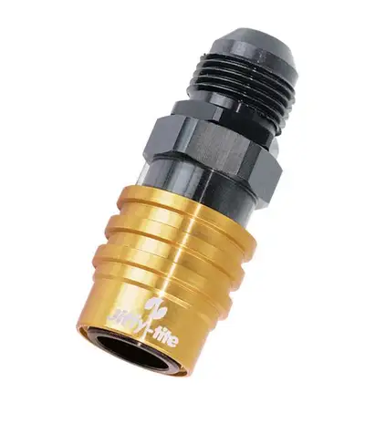 jiffytite Q/R #3 Male Str to #3 Socket Valved Gold/Black