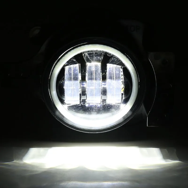 "4"" Round LED Halo Fog Lights with White Daytime Running Light for Jeep Wrangler JL Jeep Gladiator JT 2018-Later" product image