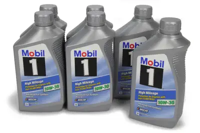 Mobil 1 10w30 High Mileage Oil Case 6x1Qt Bottles