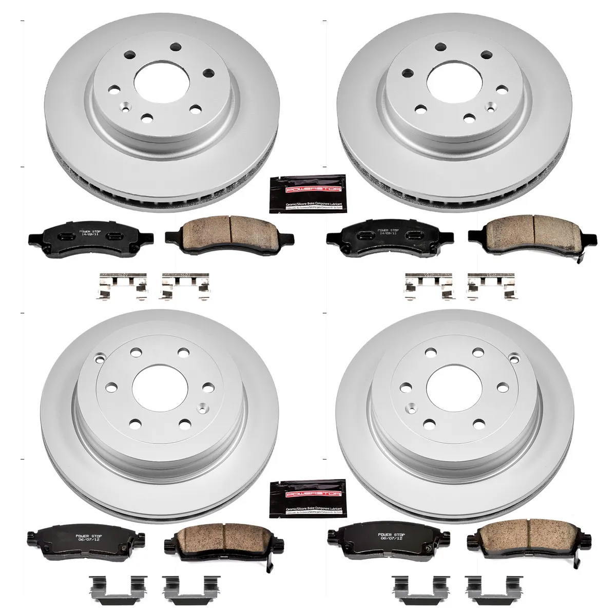 Z17 Geomet Coated Rotor Kit: Genuine Geomet Fully Coated Rotors; Ceramic Pads W/Hardware product image