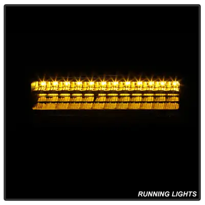 Spyder Auto XTune Bumper Headlights/Corner Lights; LED; Not For Use w/Sealed Beam Headlights; Black;