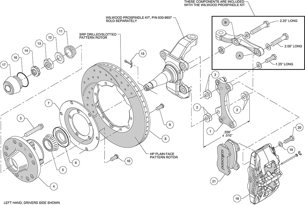 Forged Dynapro 6 Big Brake Front Brake Kit (Hub) - 140-10741 product image