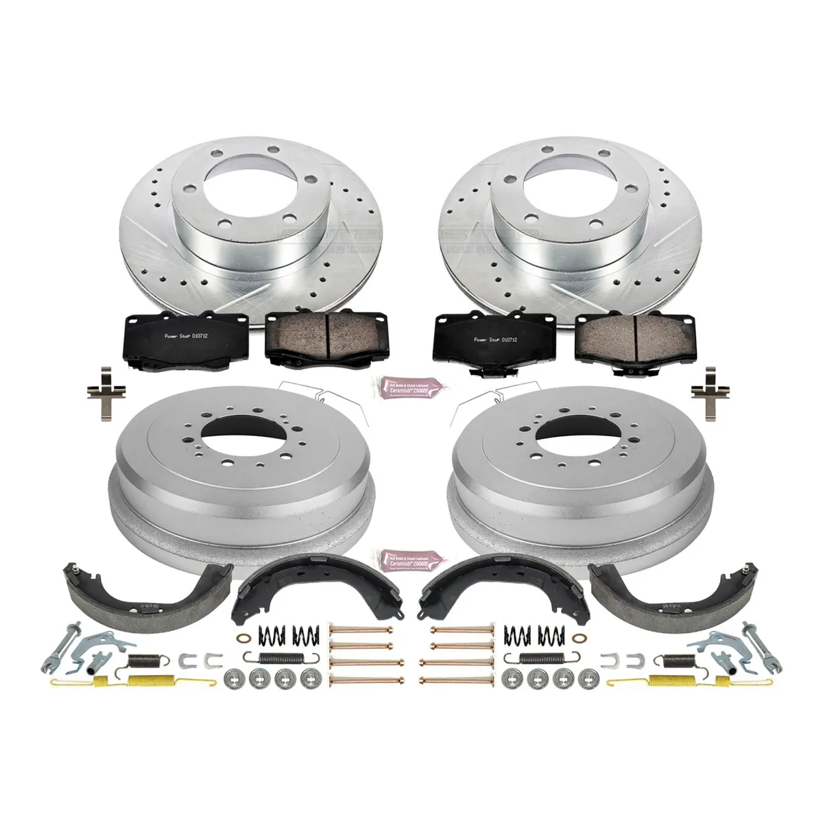 Z23 Evolution Sport Upgrade Kit: Drilled/Slotted Rotors; Carbon-Fiber Ceramic Pads W/Hardware; Coated Drums; Shoes W/Hold Down And Adjuster Kit product image