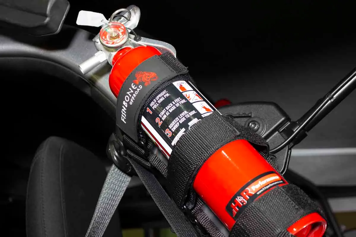 Fire Extinguisher Holder in Black Nylon Webbing (For 2.5 or 3 Lbs Extinguisher Fire) product image