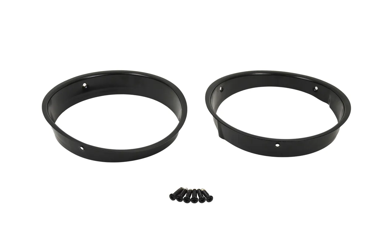 Jeep TJ Headlight Bezels Pair 97-06 Wrangler TJ Powdercoat Black Kentrol product image