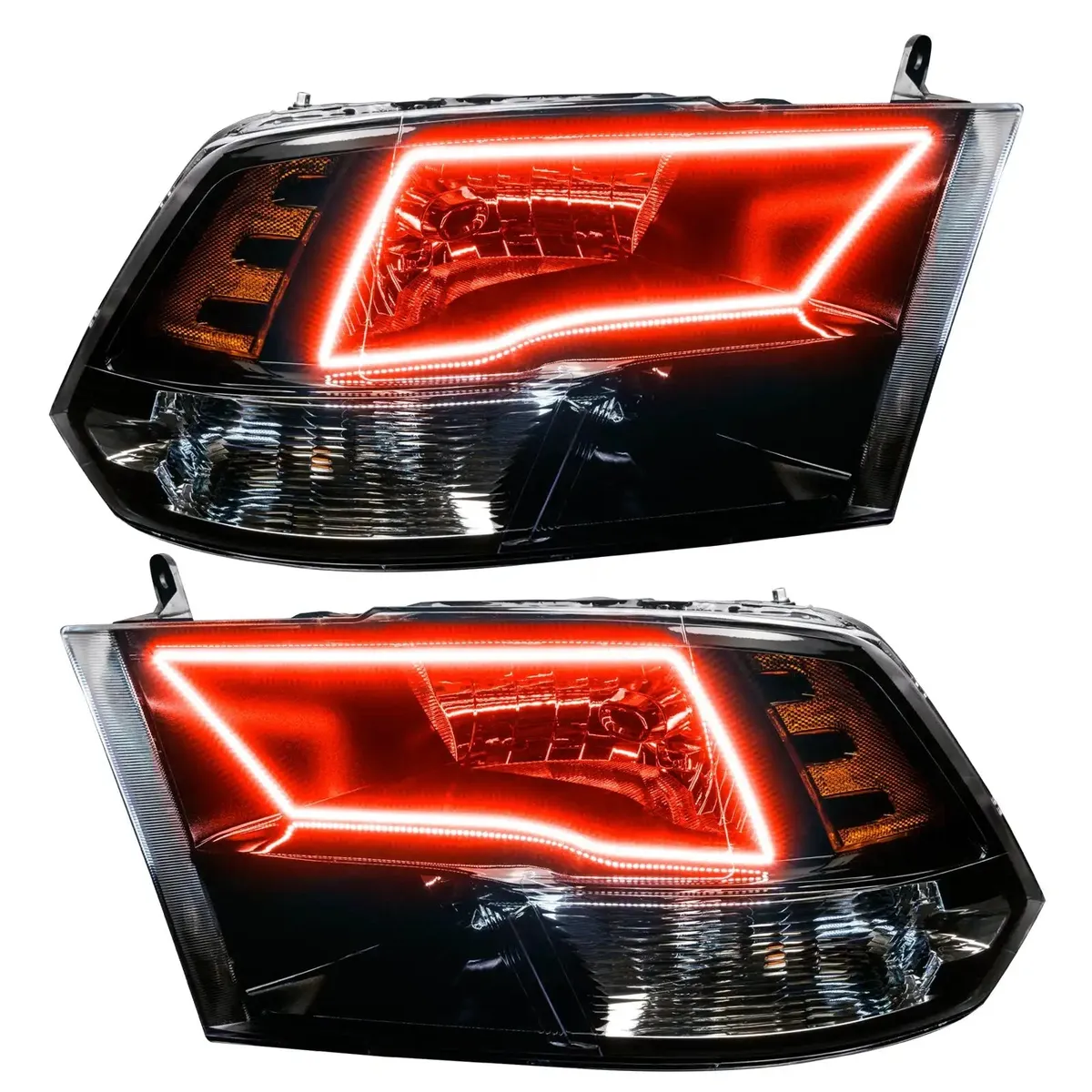 Oracle Lighting 2009-2018 RAM 1500 Sport Pre-Assembled ColorShift W Switchback Halo Heaqdlights - Black Housing product image