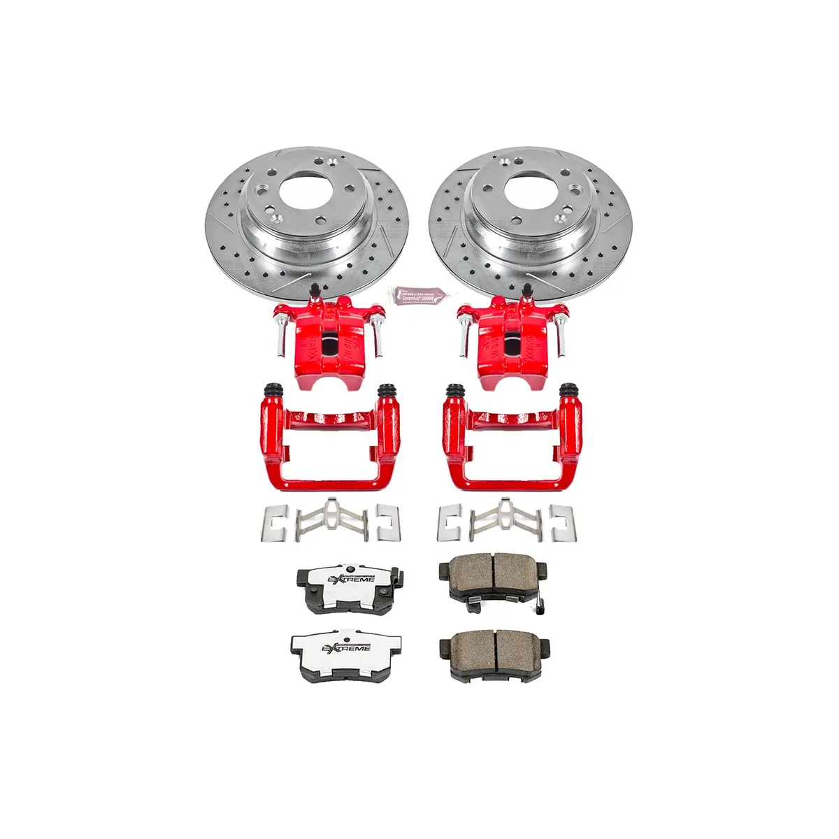 Z26 Street Warrior Upgrade Kit: Drilled/Slotted Rotors; Carbon-Fiber Ceramic Pads; Powder Coated Calipers product image