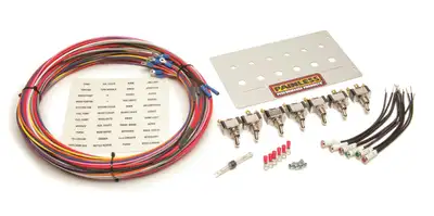 Painless Wiring Toggle Switch Panel; Incl. 6 Colored LEDs; 6 Heavy Duty On/Off Toggle Switches; Momentary Switch; ON/Off/On Switches Color Coded Wire;