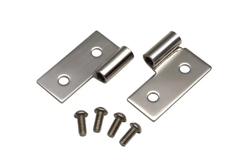 JEEP CJ/YJ/TJ Lower Door Hinge Pair 76-06 CJ Wrangler YJ/TJ Polished Silver Kentrol product image