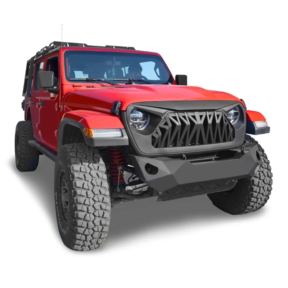 Shark Grille - Matte Black For 18+ Wrangler JL & Gladiator JT W/O Trailcam (ETA Late July) product image