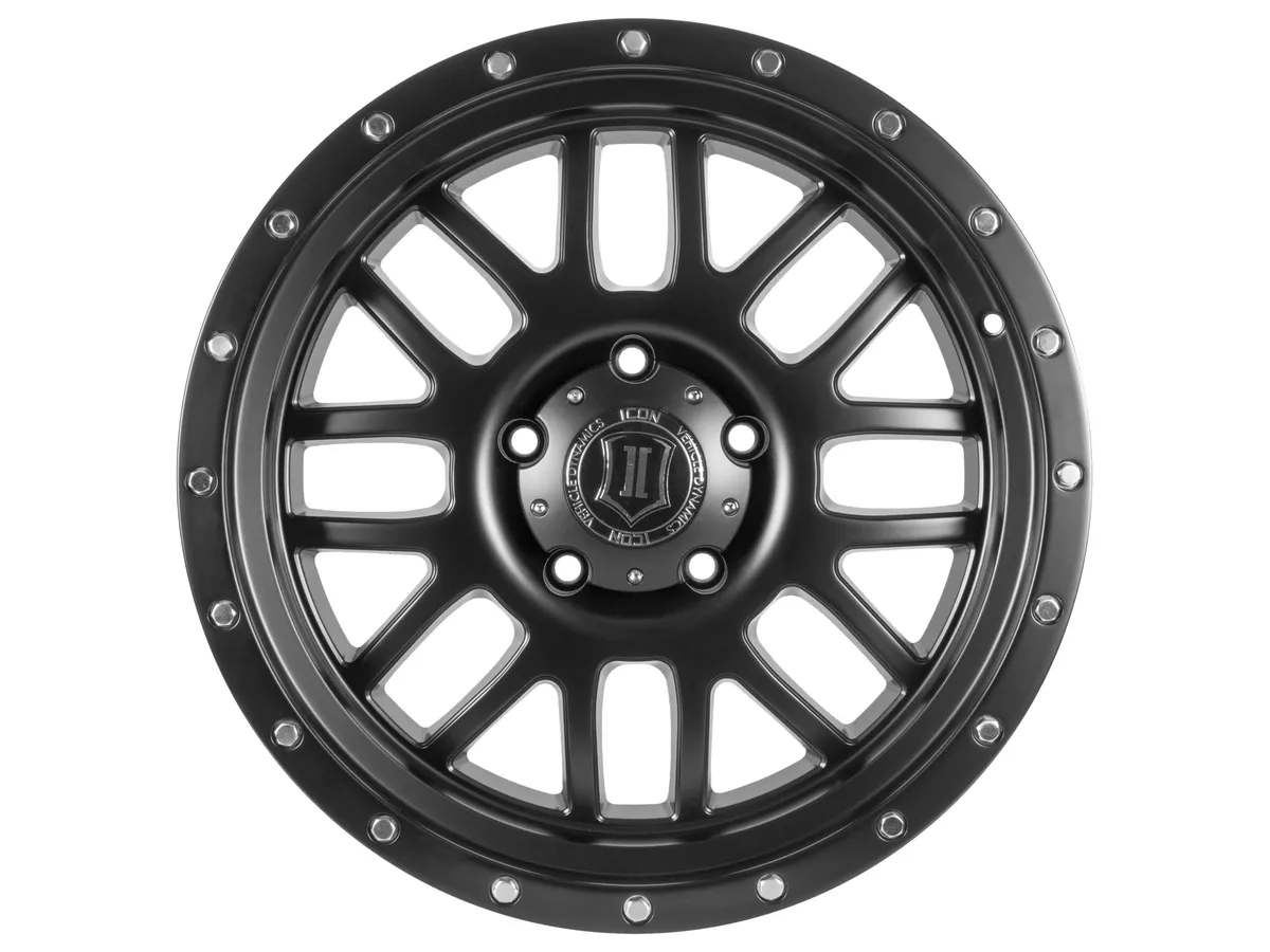 ICON Vehicle Dynamics ICON Alloys Alpha, Satin Black, 20 x 9 / 8 x 170, 0mm Offset, 5" BS