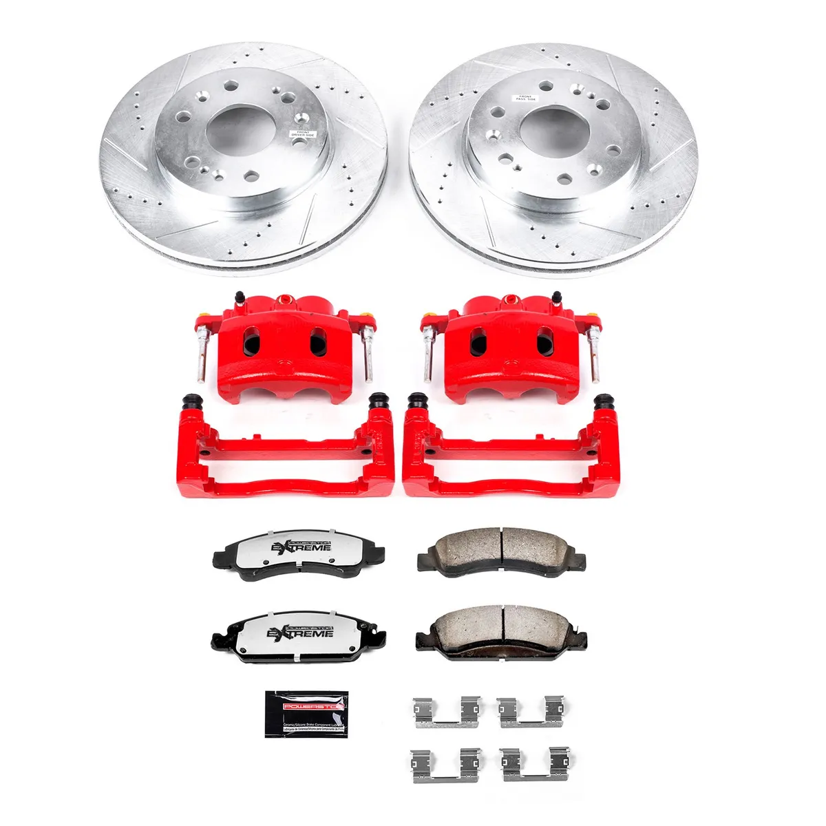 Z36 Truck/Tow Upgrade Kit: Drilled/Slotted Rotors; Carbon-Fiber Ceramic Pads; Powder Coated Calipers product image