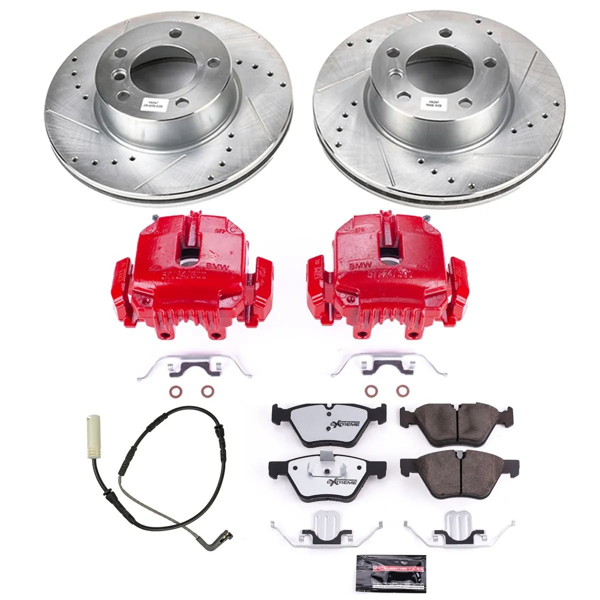 Z26 Street Warrior Upgrade Kit: Drilled/Slotted Rotors; Carbon-Fiber Ceramic Pads; Pad Sensors; Powder Coated Calipers product image