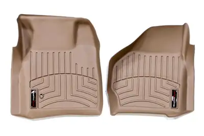 Weathertech 2000 - 2005 Excursion Tan Front FloorLiner / 2000 - 2007 Ford F350 Super Duty Super Cab Tan Front FloorLiner No fit: 4x4 manual Xfer case / 2000 - 2007 Ford F250 Super Duty Super Cab Tan Front FloorLiner No fit: 4x4 manual Xfer case