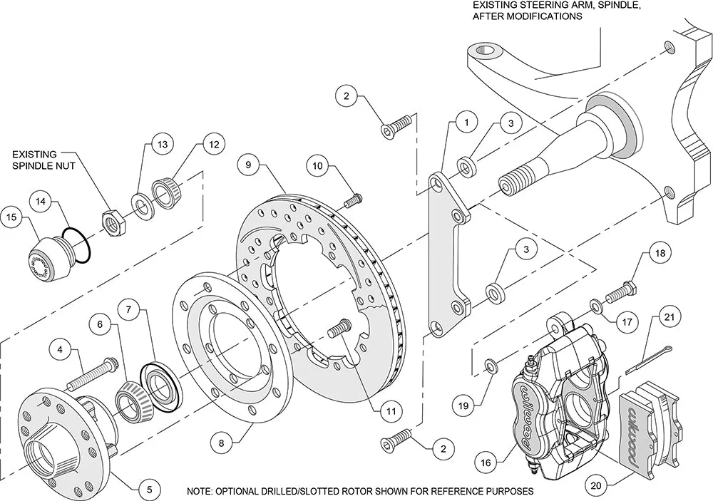 1979 - 1990 Buick, Chevrolet, Oldsmobile, Pontiac Forged Dynalite Big Brake Front Brake Kit (Hub) - 140-9053 product image