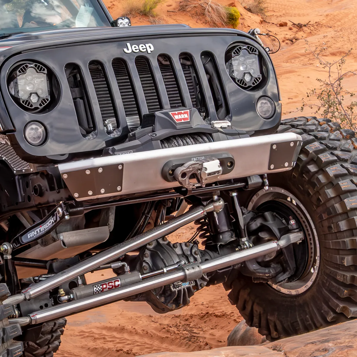 0723 Wrangler/20c Gladiator Legacy Front Bumper Armor Stainless Steel Raw product image