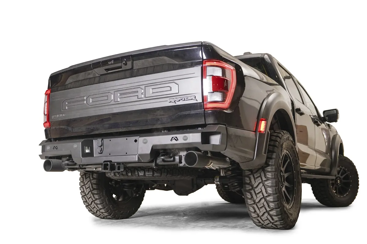 Premium Rear Bumper; 2 Stage Black Powder Coated; product image