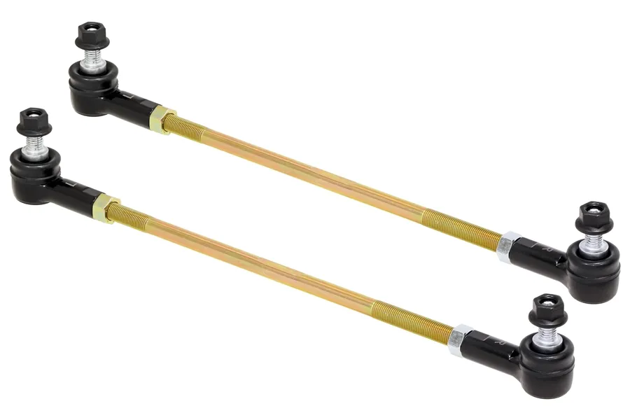 Rock Jock Adjustable Sway Bar End Link Kit (14 Inch Long Rods w/ Sealed Rod Ends and Jam Nuts pair) RockJock 4X4