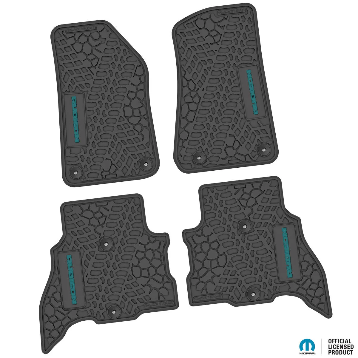 21-24 Jeep 4xe Front and RearTire Tread/Scorched Earth Scene w/ Rubicon Insert - Black w/ Red Insert product image