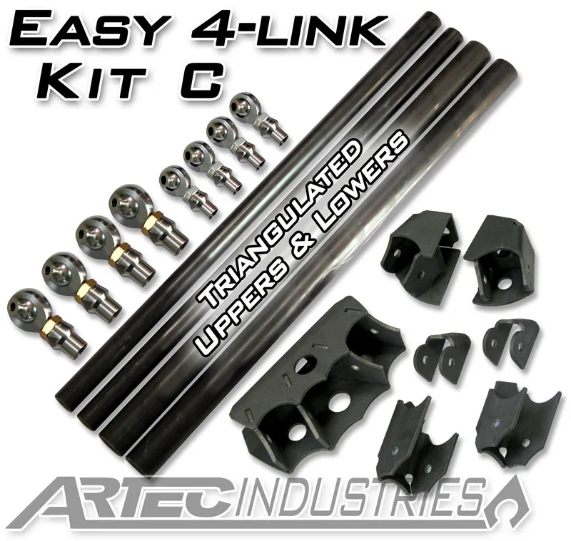 Artec Industries Upper Links - 7/8in Rod Ends - No tubeLower Links - 1.25in Rod Ends - No tube