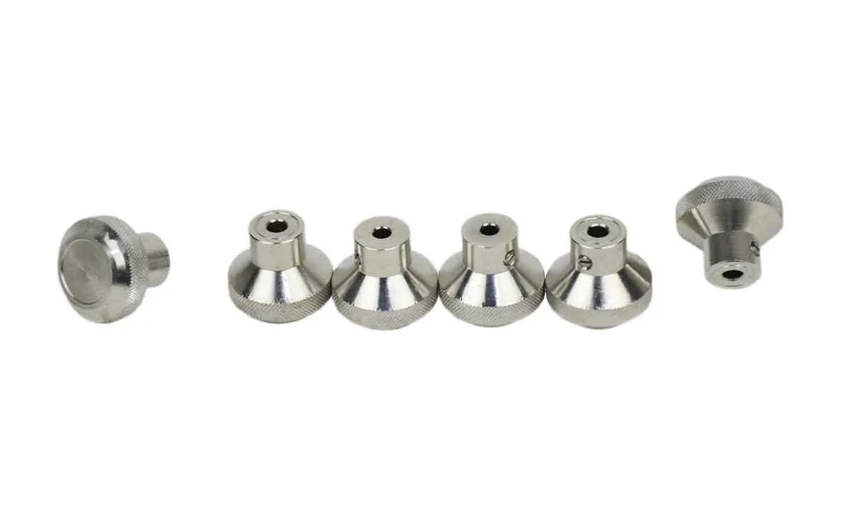 Jeep CJ Interior Knob Set 6 Pieces 76-86 CJ Polished Silver Kentrol product image