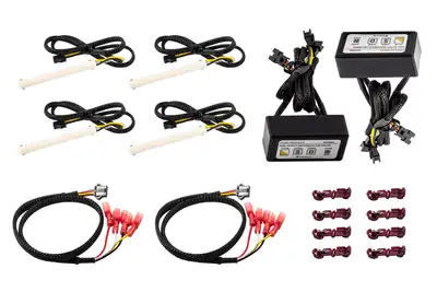 Diode Dynamics LED Strip Lights High Density SF Switchback Quad 3 Inch Kit Diode Dynamics
