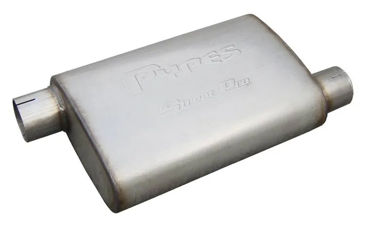 Street Pro Series Muffler 14 in 2.5 in Offset/Offset Hardware Not Incl Natural 409 Stainless Steel Pypes Exhaust product image