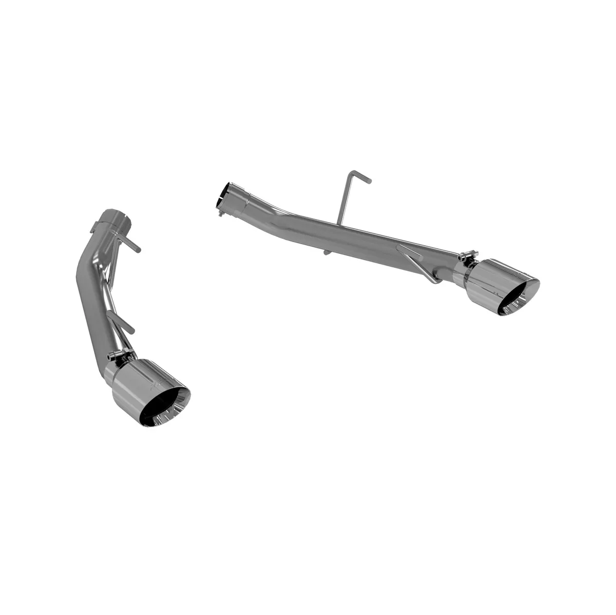 Armor Pro Axle Back Exhaust System; 2.5 in.; Incl. Muffler Delete Pipes/Tailpipes/Hardware/4 in. Outlet Diameter Tips; Dual Split Rear Exit; T304 Stainless Steel; product image