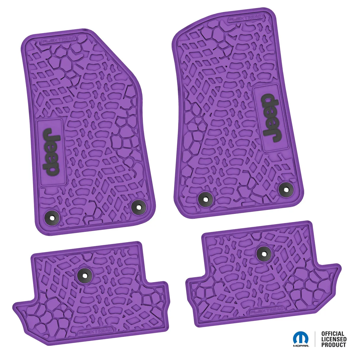 18-24 Jeep JL 2 Dr Front and RearTire Tread/Scorched Earth Scene w/ JEEP Insert - Black w/ Tan Insert product image