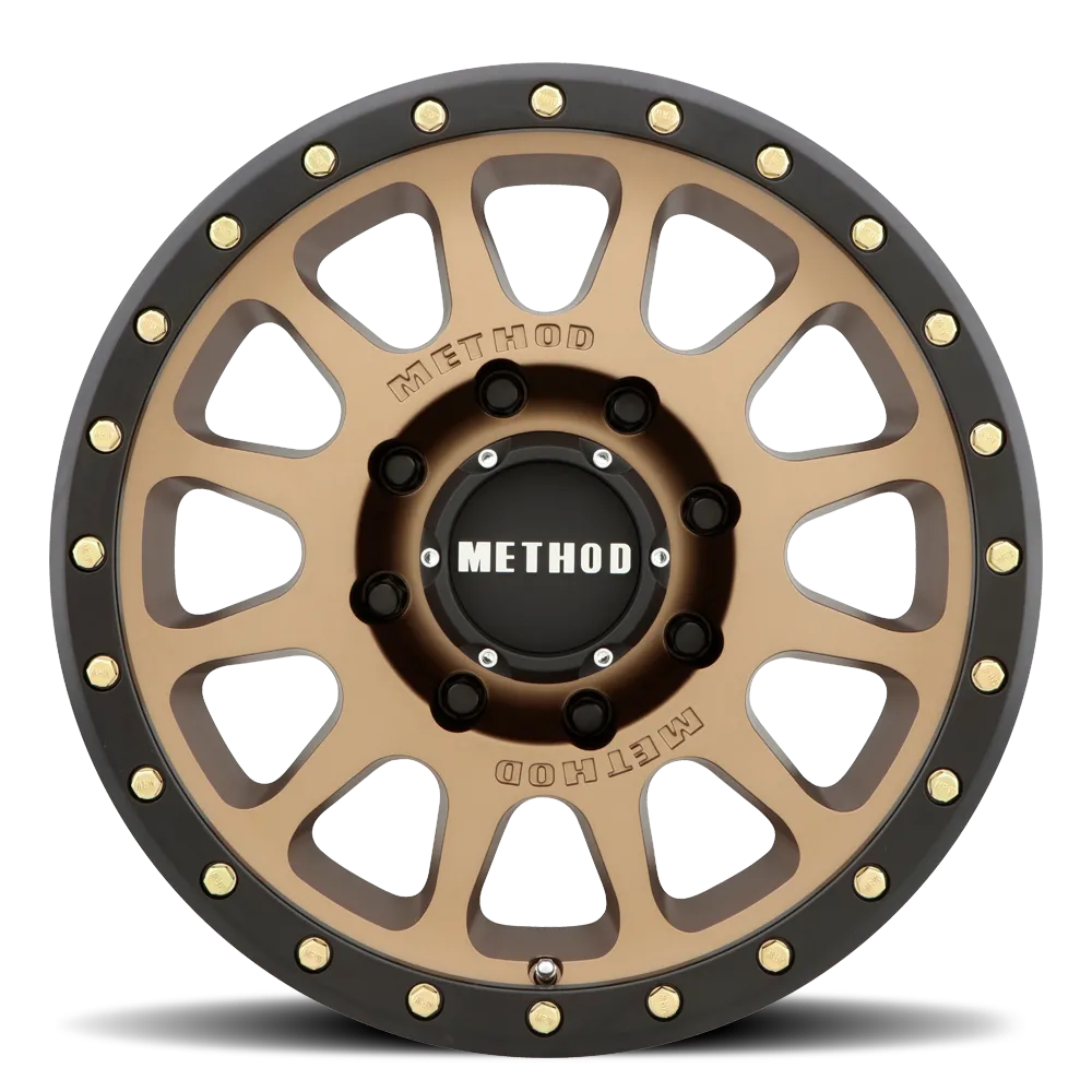 Aluminum Wheels 18x9 NV HD MR305 Bolt Pattern 8 On 180 Offset 18 Lip Size 1.38 Method Bronze BRZ Black Street Loc Method product image