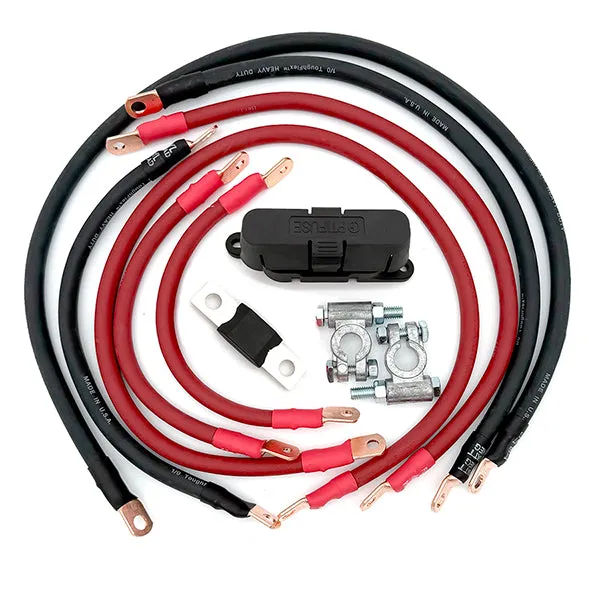 1997-2006 Jeep Wrangler TJ / LJ Battery Cable Kit 4.0 Liter 2 Gauge Battery Cable Big7Kits product image