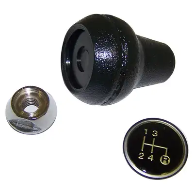 Crown Automotive Jeep Replacement Crown Automotive Jeep Replacement 3241067K Transmission Shift Knob Kit for Select Jeep Models w/ T4, T176, T177 Trans.