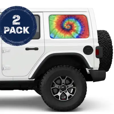 Under The Sun Inserts Trippy Tie Dye Side Windows Printed Vinyl Decal