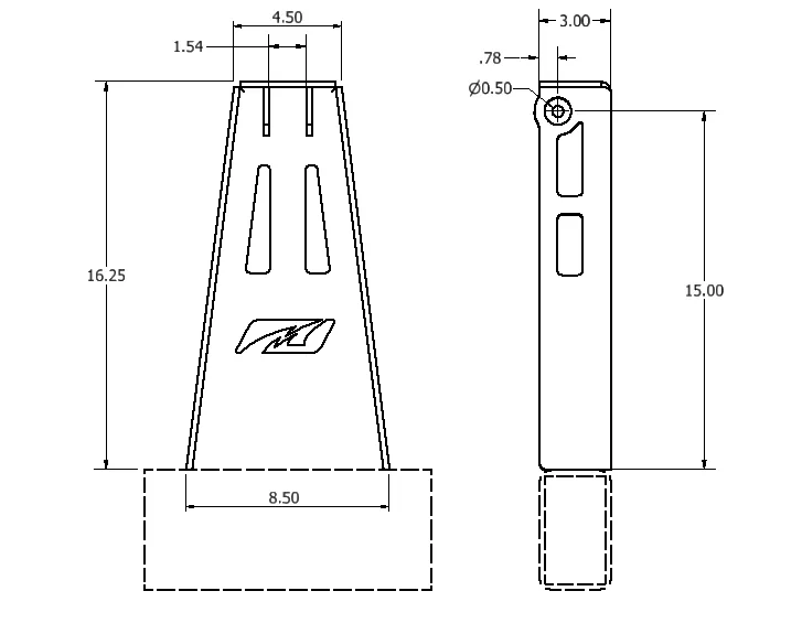 Shock Towers For 2.0 Shocks Kit Steel Motobilt product image