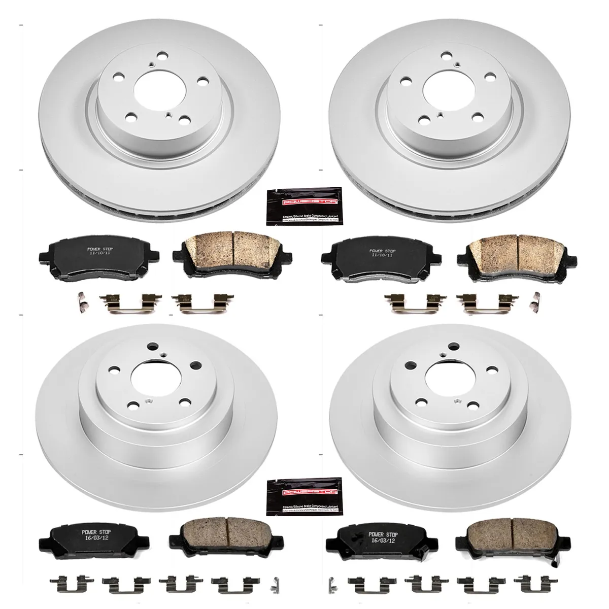 Z17 Geomet Coated Rotor Kit: Genuine Geomet Fully Coated Rotors; Ceramic Pads W/Hardware product image