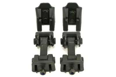 Rugged Ridge Hood Catch Kit (Black Plastic OE Replacement) 9706 Jeep Wrangler Pair