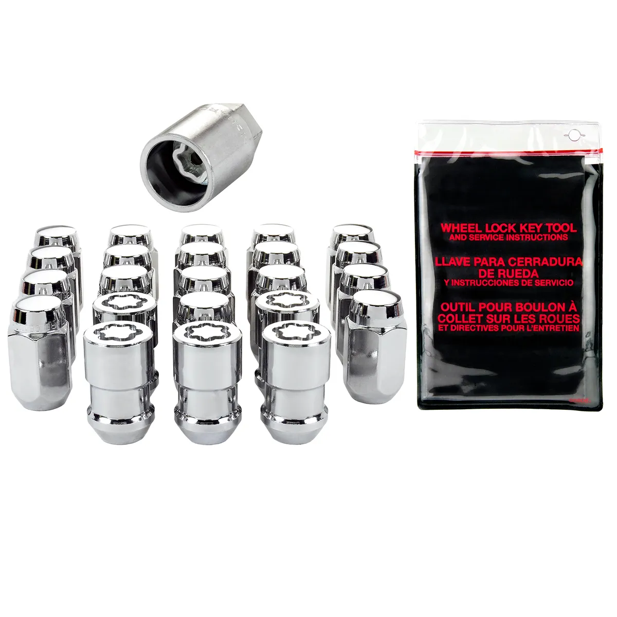 23pc Wrangler Hex Install Kit 1/220 Cone Seat W/5wheel Lks 13/16 Hex 1.5 in product image