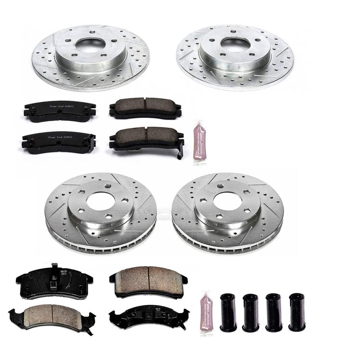 Z23 Evolution Sport Upgrade Kit: Drilled/Slotted Rotors; Carbon-Fiber Ceramic Pads W/Hardware product image