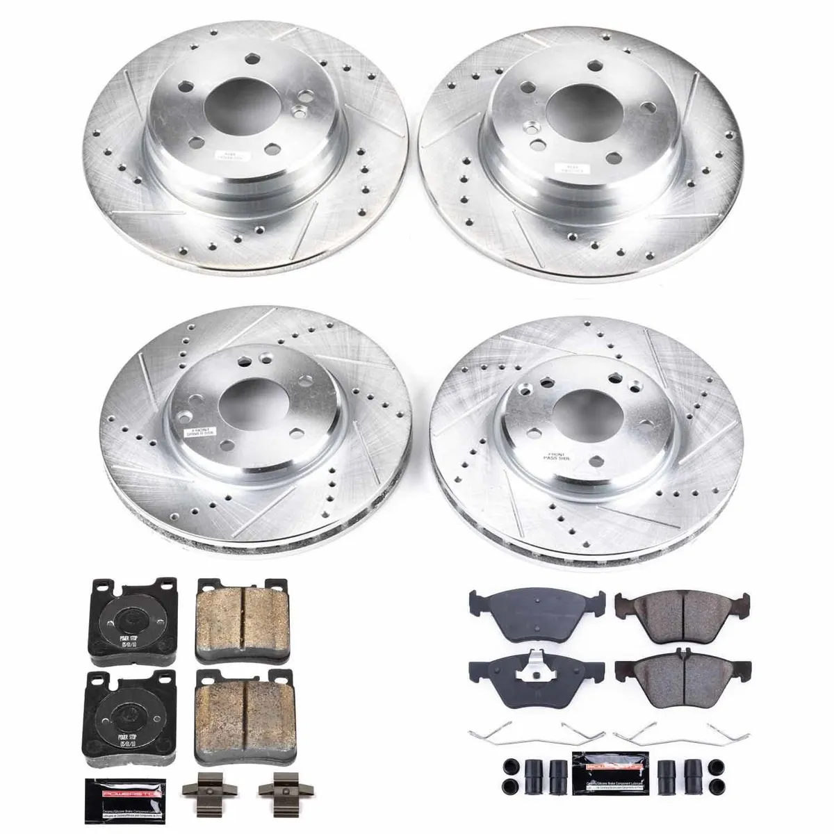 Z23 Evolution Sport Upgrade Kit: Drilled/Slotted Rotors; Carbon-Fiber Ceramic Pads W/Hardware; Pad Sensors product image