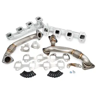 Pacific Performance Engineering High Flow Exhaust Manifold And Uppipes Kit Silverado/Sierra 6.6l Lmm Silver