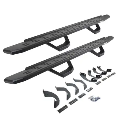 Go Rhino Go Rhino 6964358020PC - RB30 Running Boards with Mounting Brackets & 2 Pairs of Drops Steps Kit - Textured Black