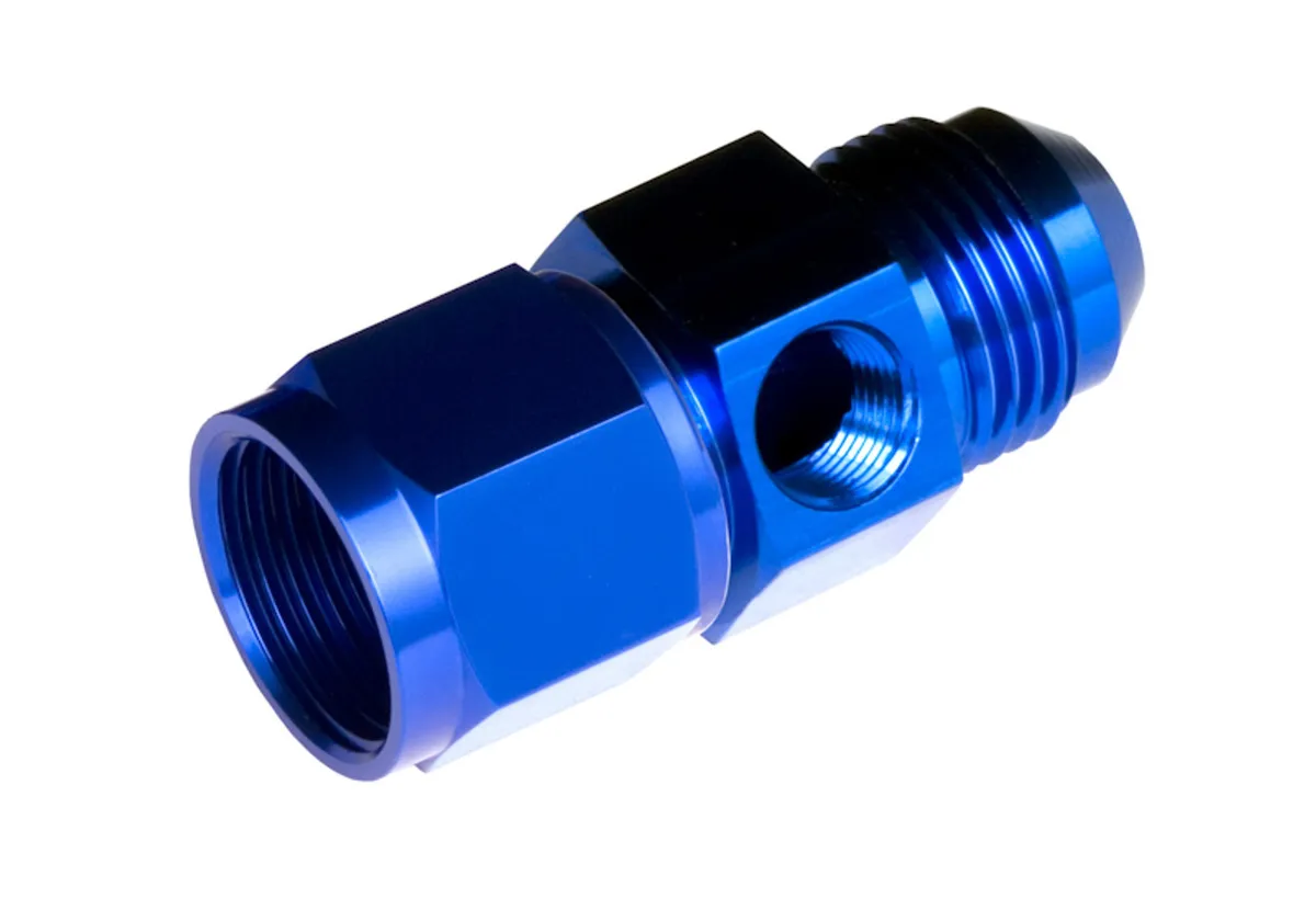 Redhorse Performance 06 Male to 06 Female An/Jic With 1/8 Npt in Hex Blue