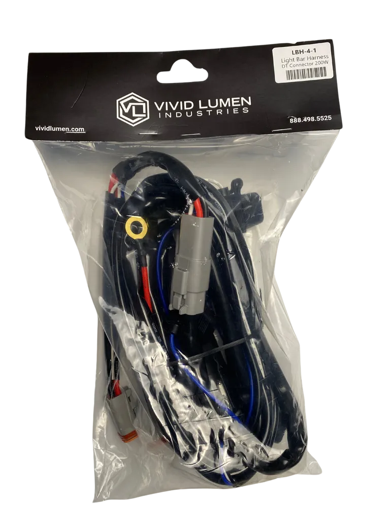 Light Bar Wire Harness - Dual DT-4 Connector - 400W Vivid Lumen product image