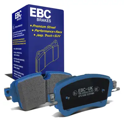 EBC Brakes Bluestuff NDX Full Race Brake Pads; FMSI Pad No. D1898; Vented; 5 Bolt Holes; 330mm Dia.; 36.1mm Height; 22mm Thick; 68mm Center Hole Dia.;